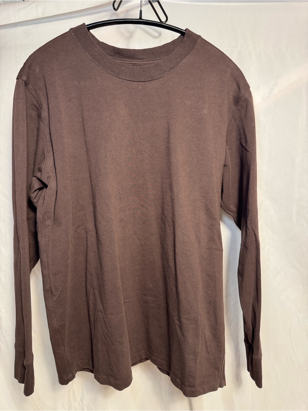 Lululemon All Yours Long Sleeve Cotton Tee Size Medium Brown